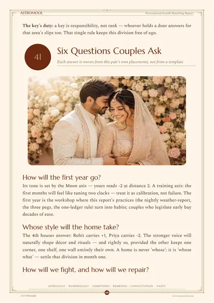 Kundli Matching Report - sample page 3