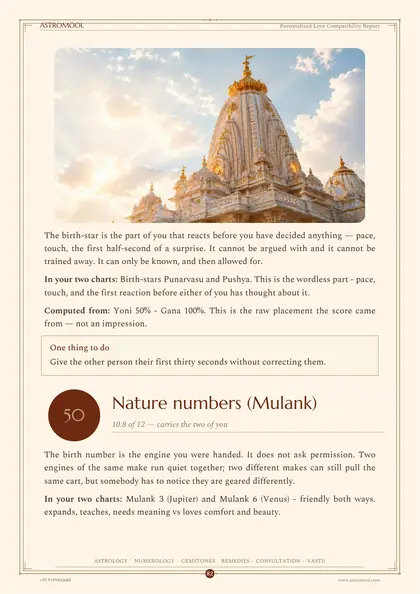 Love Compatibility Report - sample page 3