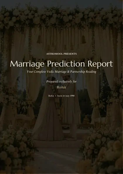 Marriage Prediction Report - sample page 1