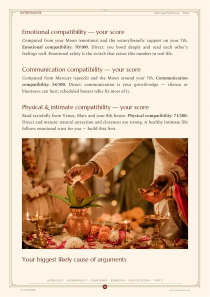 Marriage Prediction Report - sample page 3