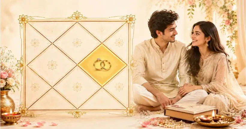 7th house of marriage in Vedic astrology birth chart — marriage prediction by date of birth